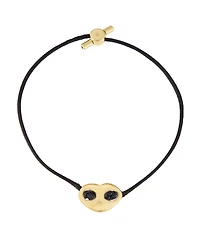 Steve Madden Black Mariner Heart Friendship Bracelet