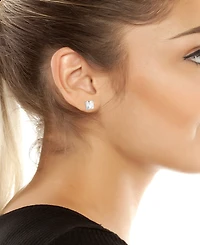 Steve Madden Punk Romance Stone Square Stud Earrings
