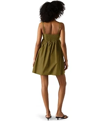 Steve Madden Women's Meadow Sleeveless Cotton Fit & Flare Mini Dress