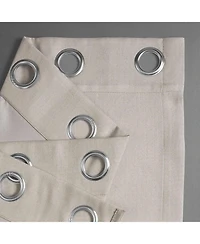 Half Price Drapes Grommet Textured Faux Linen Room Darkening Curtain