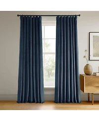 Half Price Drapes Midnight Blue Signature Velvet Blackout Curtain