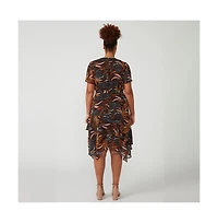 Dream Glow Faux-Wrap Dress