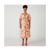 Estelle Aura Cascade V-Neck Dress