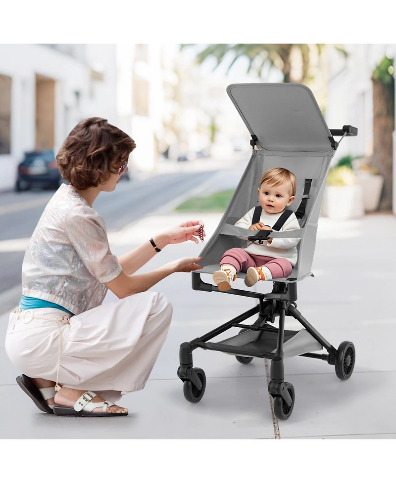 Slickblue Toddler Lightweight Stroller Compact and Airplane-Friendly Travel Stroller