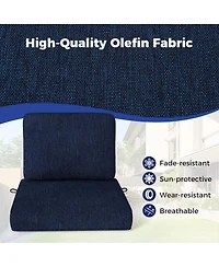 Slickblue 2-Pack Outdoor Patio Cushion Set with Removable Covers