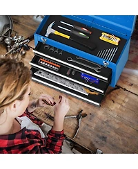 Portable Garage Mechanic Tool Cabinet Box with 3 Drawers