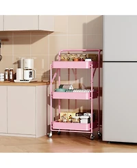 Mega Casa 5 tier Rolling Utility Cart with Lockable Wheels
