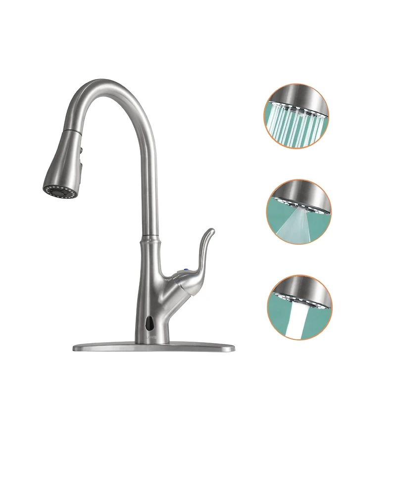 Pull Down Touchless Single Handle Kitchen Faucet