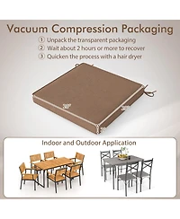Outdoor Chair Cushion Set of 2 Waterproof Fade-Resistant Olefin Seat Cushions