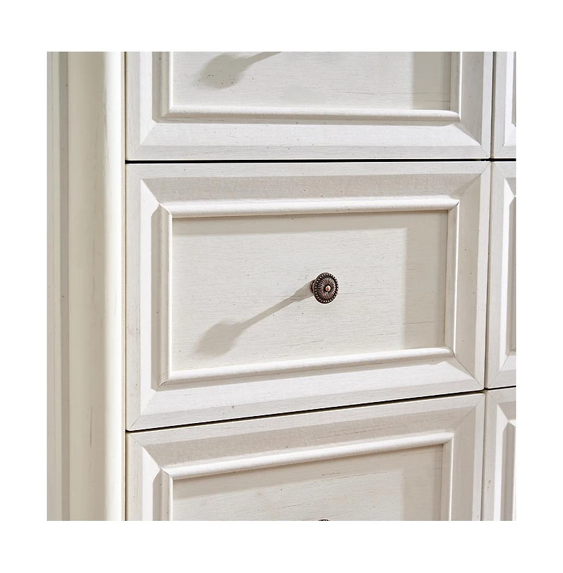 Farmhouse Style Drawer Dresser Bathrooom Cabinet Chest with Base Wooden Rustic Chest of Drawers