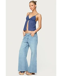 Edikted Women's Otis Eyelet Split Front Tank Top