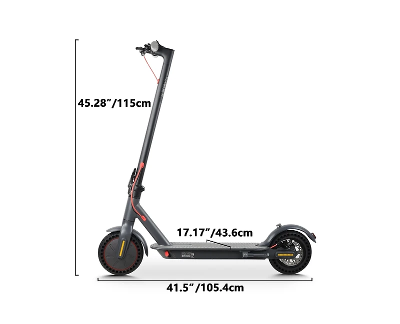 MK083 Folding 8.5 Inch Electric Scooter - 350W Motor, 25 km/h Speed, 25-30 km Range, Smart Riding Features, Led Lights, Disc Brake