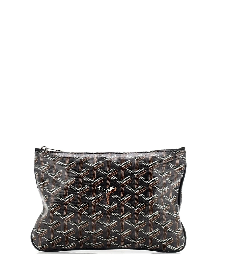Pre-Owned Goyard Pm Senat Zip Pouch Coated Canvas