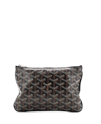 Pre-Owned Goyard Pm Senat Zip Pouch Coated Canvas