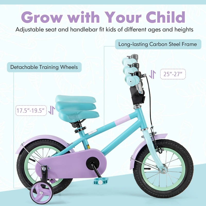 Adjustable Handlebar and Saddle Kids Bike Lightweight and Easy to Ride