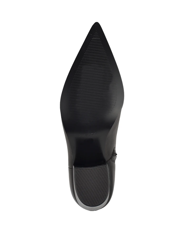 Nine West Women's Savie Leather Block Heel Booties