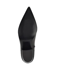 Nine West Women's Savie Leather Block Heel Booties
