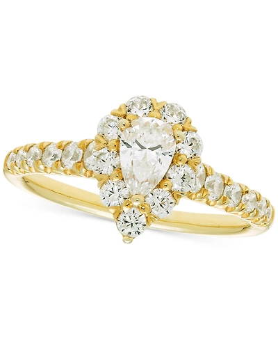 Diamond Pear Halo Engagement Ring (1 ct. t.w.) in 14k Gold