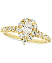 Diamond Pear Halo Engagement Ring (1 ct. t.w.) in 14k Gold