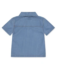 Levi's Big Girls Short Sleeve Denim Shirt