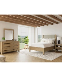 Davie 3-Pc. Full Set (Upholstered Bed, Dresser & 1-Drawer Nightstand)