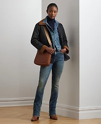 Lauren Ralph Women's Cord-Collar Waxed Jacket