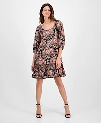 Robbie Bee Women's Ruffled Shift Dress