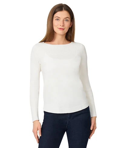 Melissa Paige Women's Boat Neck Long-Sleeve Sweater