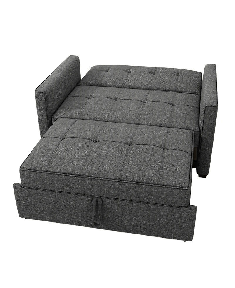 Gold Sparrow 51" Polyester Chandler Convertible Loveseat Bed, Created for Macy's