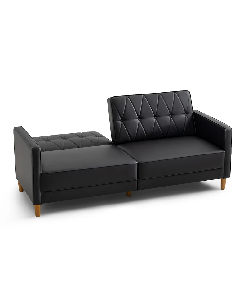 Gold Sparrow 77" Faux Leather Victoria Convertible Sofa Bed, Created for Macy's