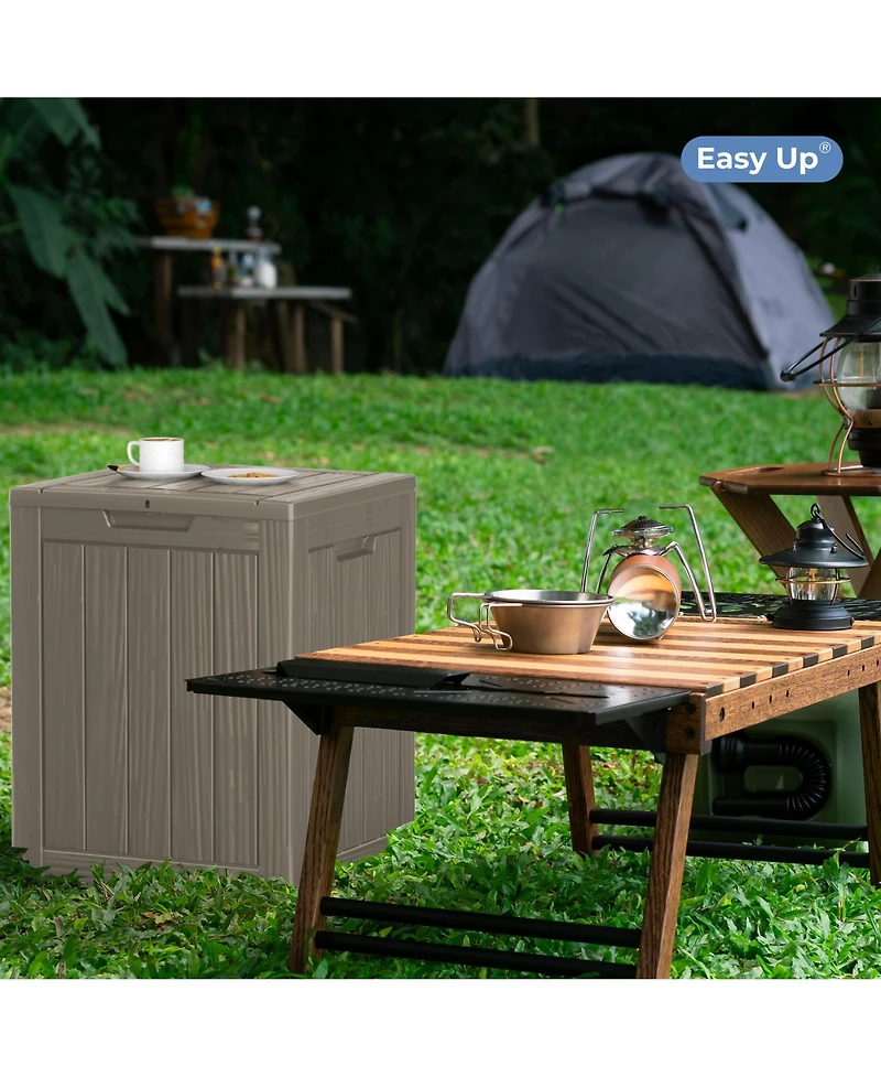 28 Gallon Waterproof Outdoor Resin Storage Patio Boxes