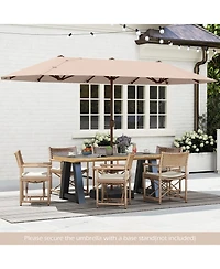 Gymax 13 Ft Double-sided Patio Umbrella Outdoor Large Twin Size Umbrella