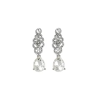 Sohi Women's Black Dazzling Drop Earrings