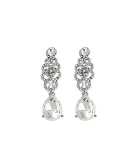 Sohi Womens Black Dazzling Drop Earrings