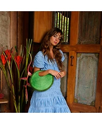 Solo Avocado Jute Bag In Green