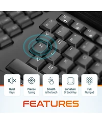 Delton 4pcs Ergonomic Remote Worker Kit, Wireless Bluetooth Headset, Executive Earpiece with Noise Cancelling Mic, 1080p Webcam, Wireless Keyboard and