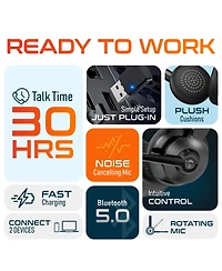 Delton 30X Bluetooth Headset & 3-in-1 Wireless Charging Station (DHSWC130XD)