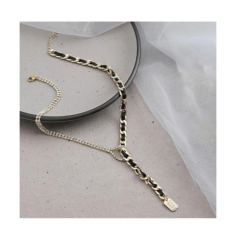 Sohi Women's Multicolour Bling Chain Rosary Neckalce