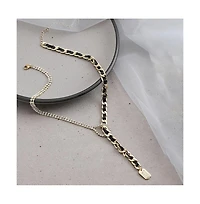 Sohi Women's Multicolour Bling Chain Rosary Neckalce