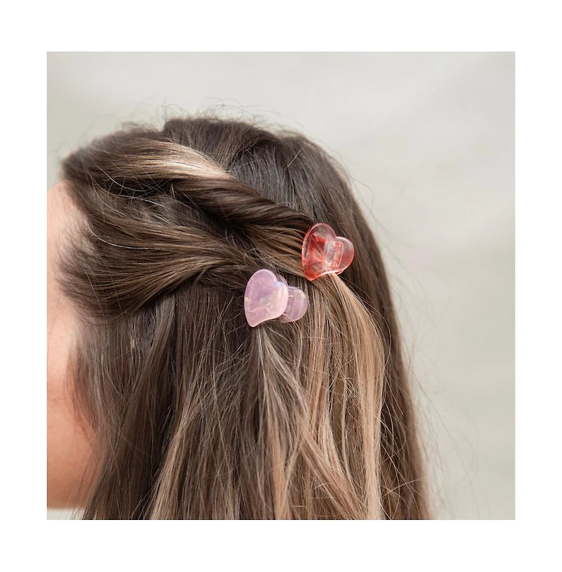 Headbands of Hope Mini Heart Clip Set