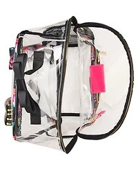 Betsey Johnson Wild Child Clear Large Backpack with Pouch