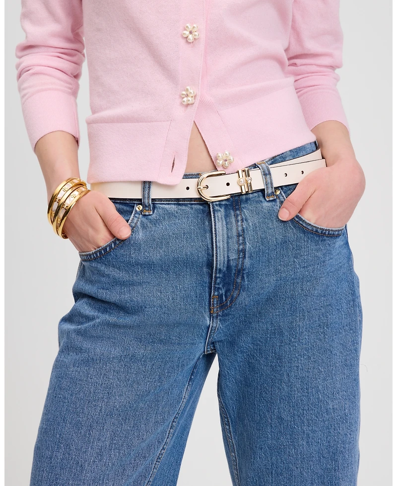 Kate Spade New York Women's 25mm 2 Keeper Belt