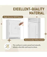 Casainc 66.9"H Tall Corner Cabinet with 2 Doors, Adjustable Shelves, Multi-Functional Storage