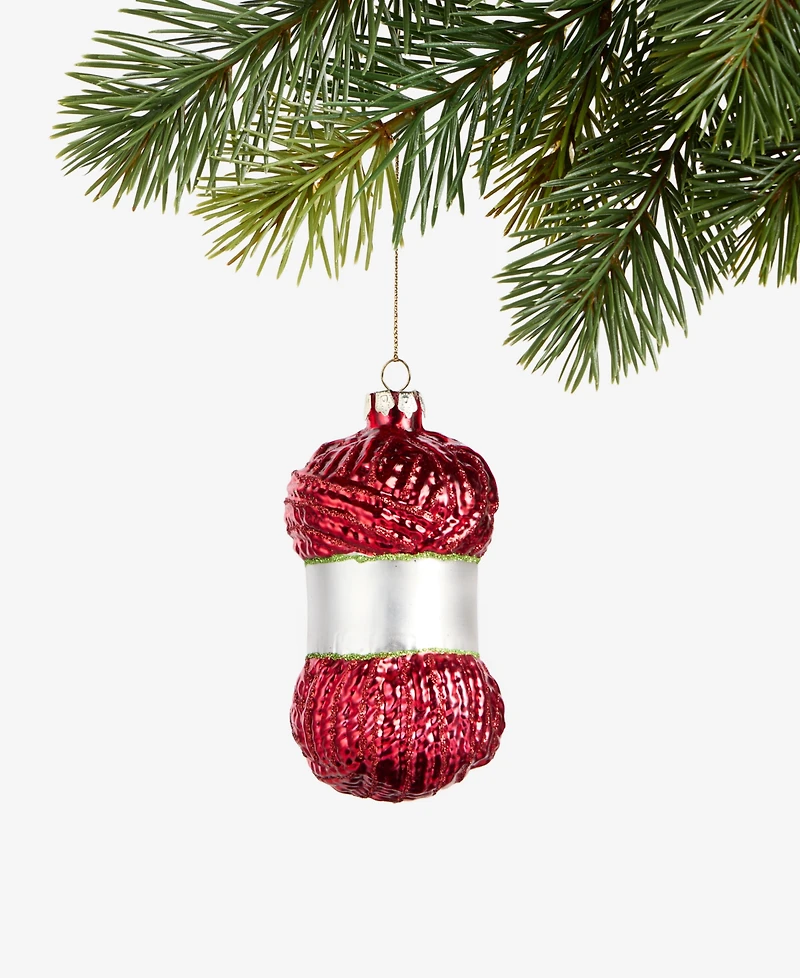 Holiday Lane Eclectic Charm Red Knitting Yarn Ornament, Macy's Exclusive