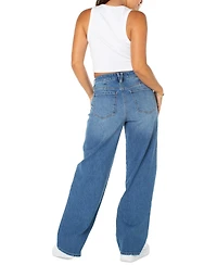 Celebrity Pink Juniors' High Rise Baggy Wide-Leg Curvy Jeans