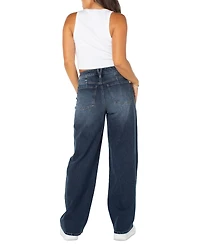 Celebrity Pink Juniors' High Rise Baggy Wide-Leg Curvy Jeans