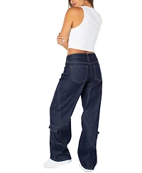 Celebrity Pink Juniors' Mid-Rise Baggy Cargo Jeans