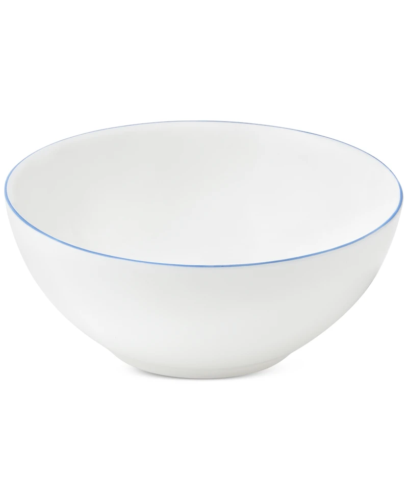 Arch Studio Opal Glass Blue Rim Coupe Cereal Bowl, Set of 4, Exclusively at Macy's