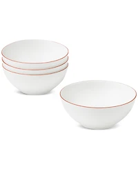 Arch Studio Opal Glass Rust Rim Cereal Bowl, Set of 4, Exclusively at Macy's