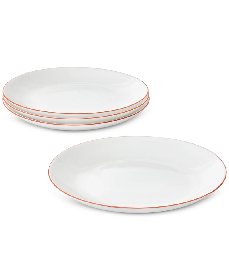 Arch Studio Opal Glass Rust Rim Salad Plate, Set of 4, Exclusively at Macy's